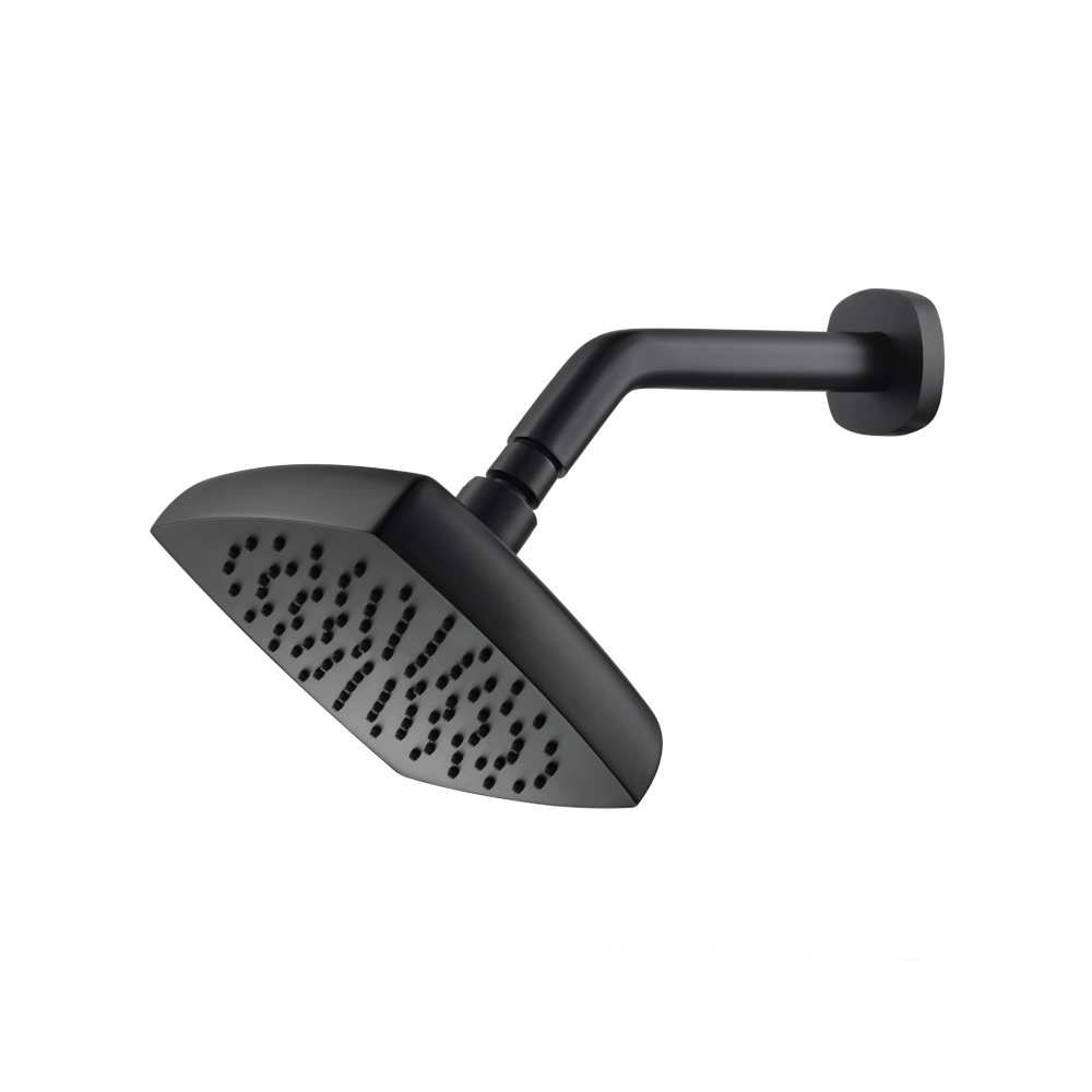 7" Rain Head with 8" Arm | Matte Black