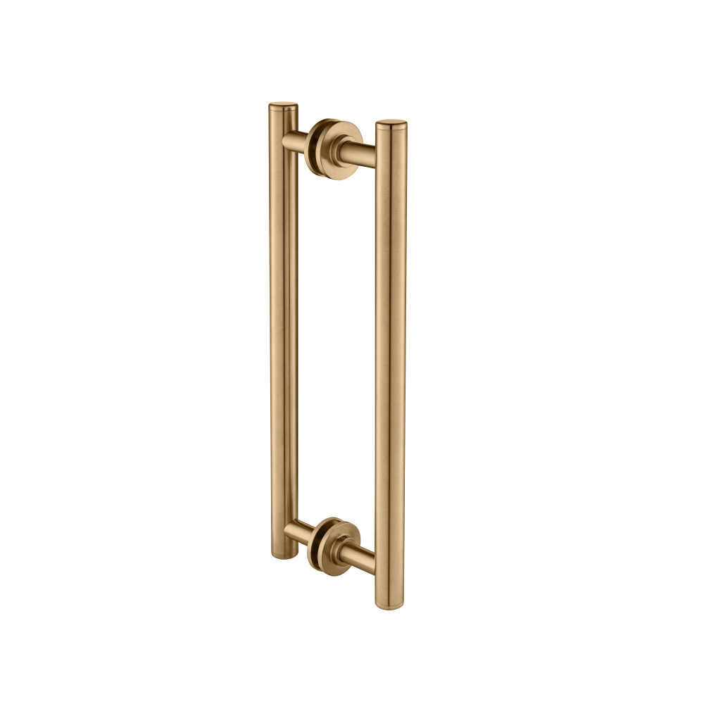 12" Back-To-Back Shower Door Pull Handle | Brushed Bronze PVD