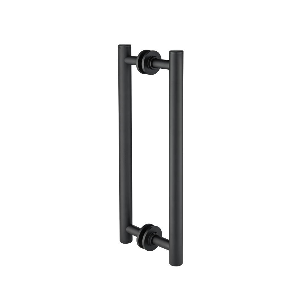 12" Back-To-Back Shower Door Pull Handle | Matte Black