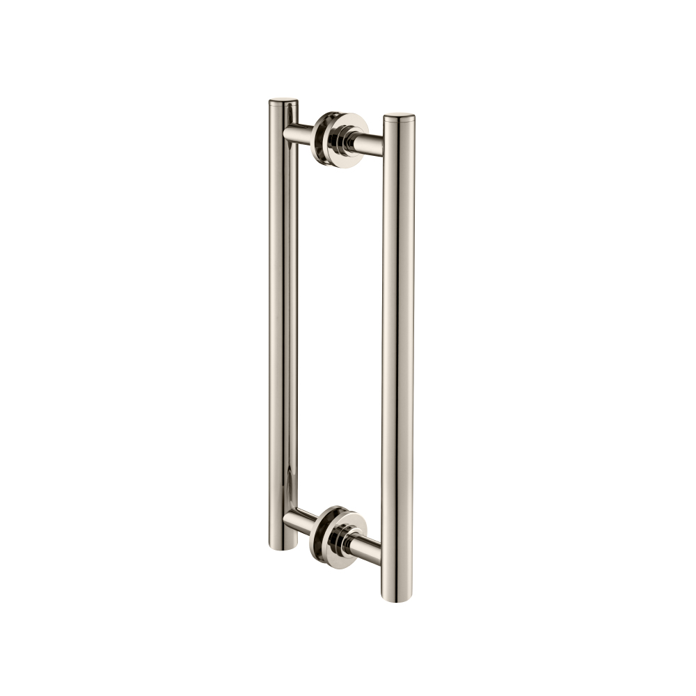12" Back-To-Back Shower Door Pull Handle | Polished Nickel PVD