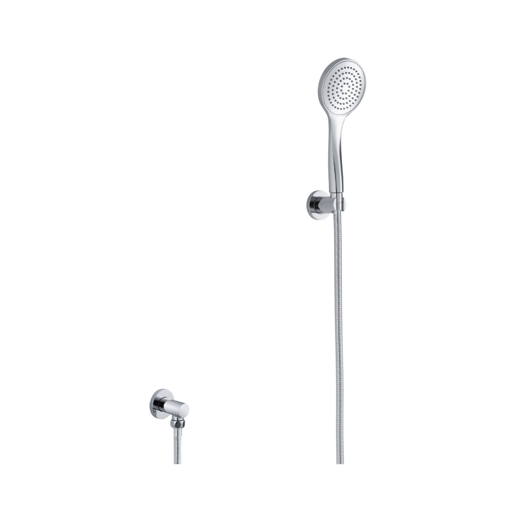 Hand Shower Set with Holder and Elbow | Brushed Nickel PVD