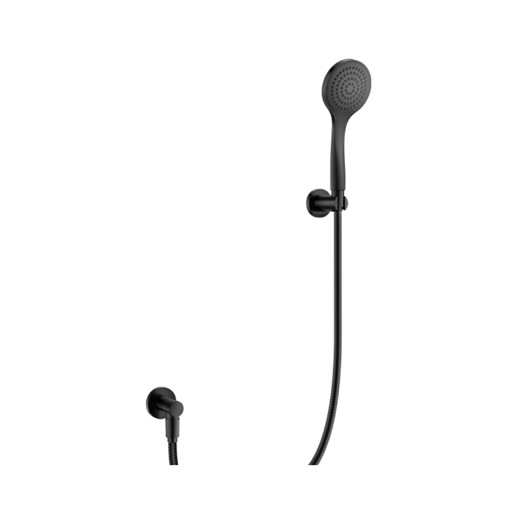 Hand Shower Set with Holder and Elbow | Matte Black