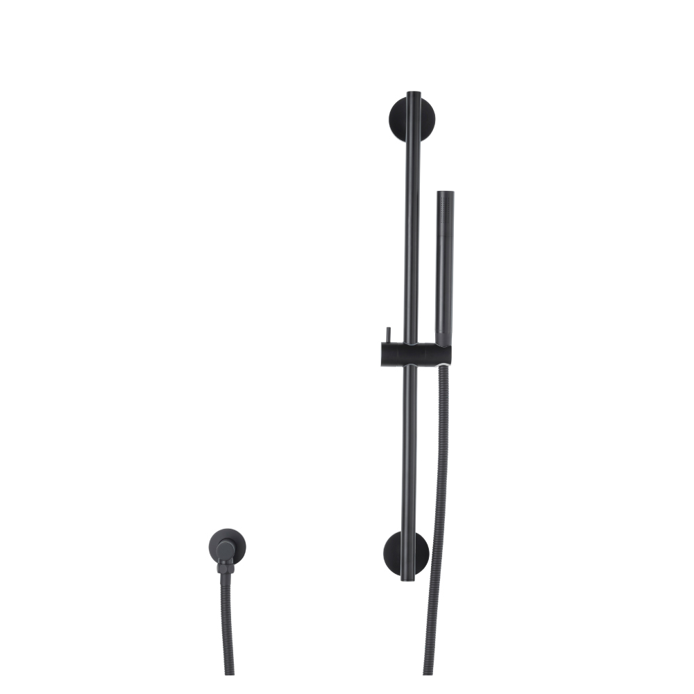 Hand Shower Set with Slide Bar and Elbow | Matte Black