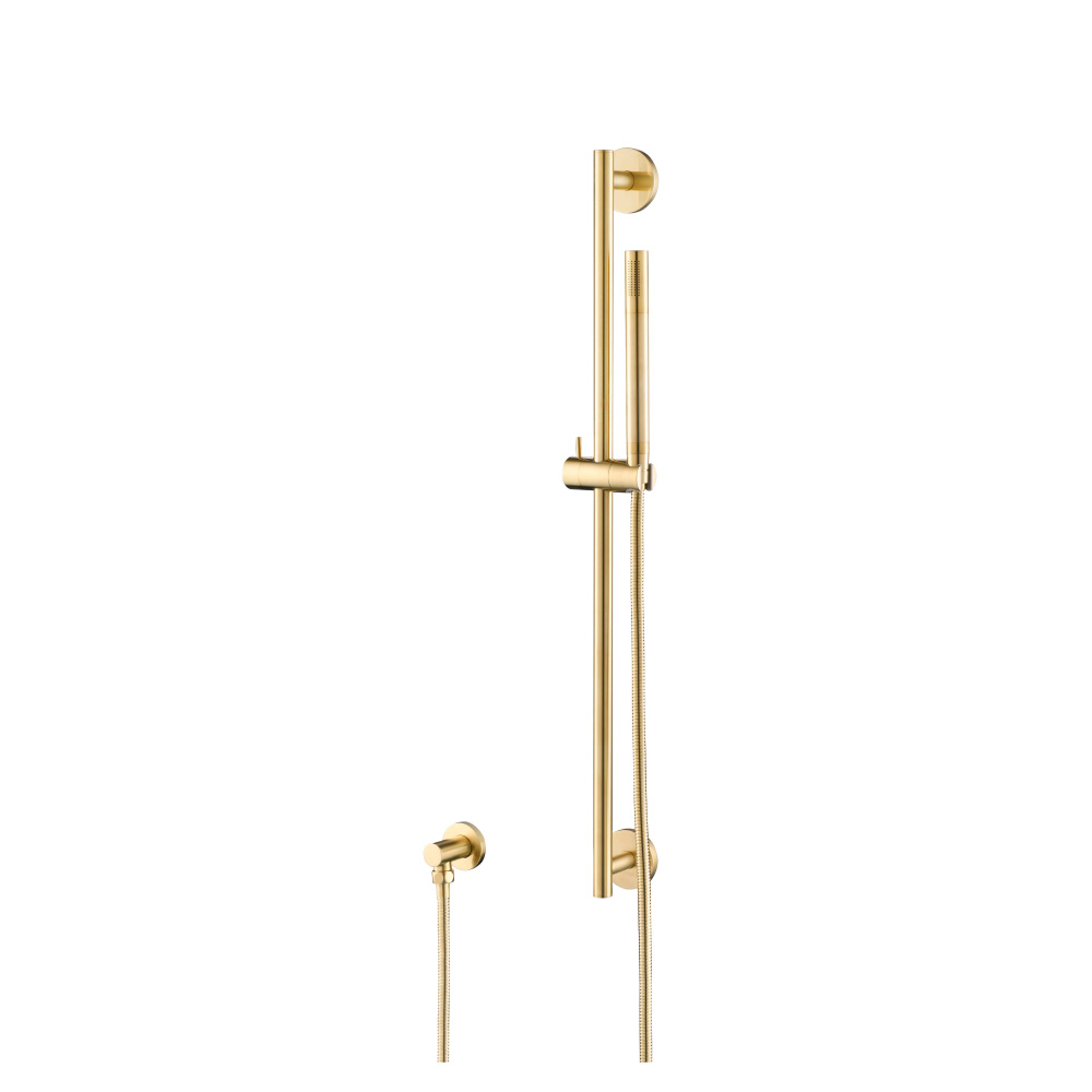 Hand Shower Set with Slide Bar and Elbow | Satin Brass PVD