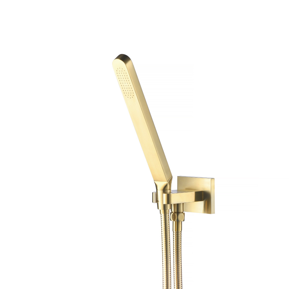 Hand Shower Set with Holder and Elbow Combo | Satin Brass PVD
