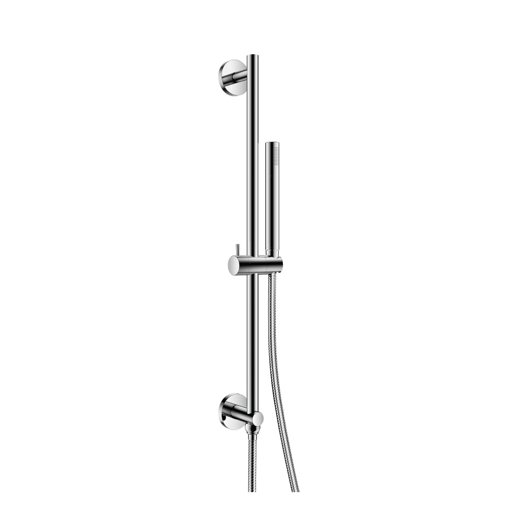 Hand Shower Set with Slide Bar, Integrated Elbow & Hose | Polished Nickel PVD