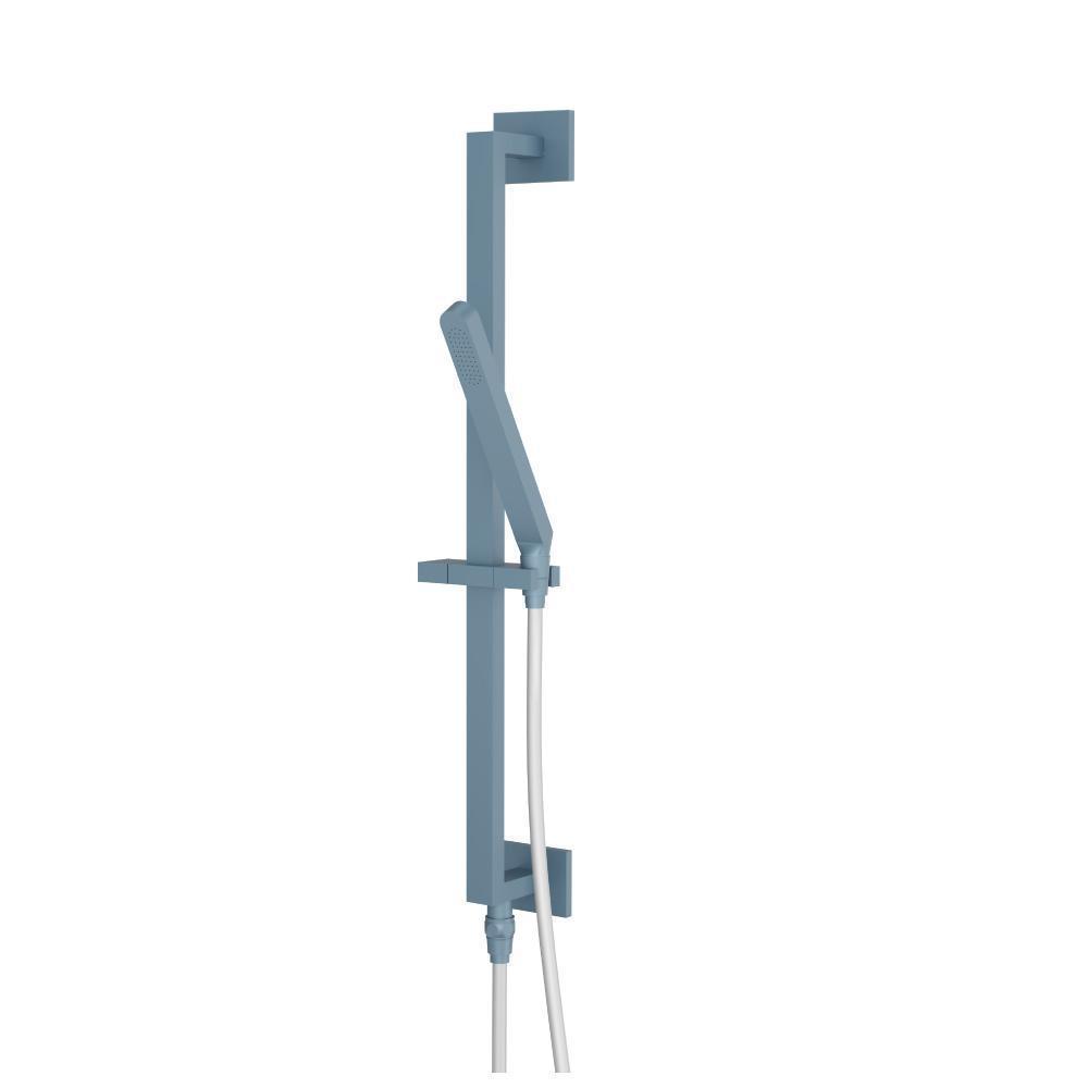 Hand Shower Set with Slide Bar, Integrated Elbow & Hose | Blue Platinum