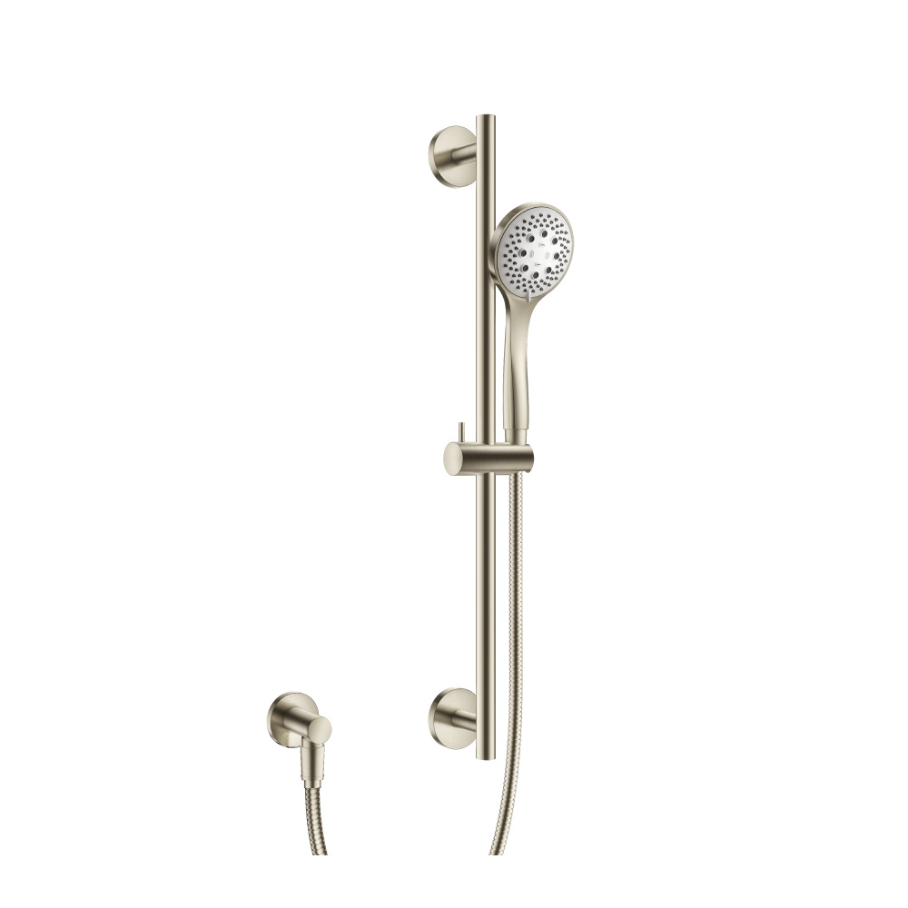Hand Shower Set with Slide Bar and Elbow | Brushed Nickel PVD