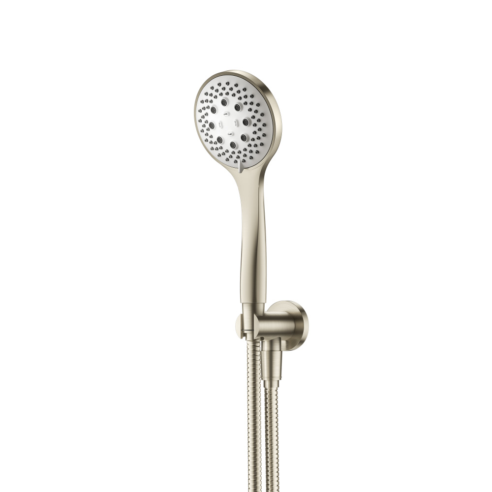 Hand Shower Set with Holder and Elbow Combo | Brushed Nickel PVD