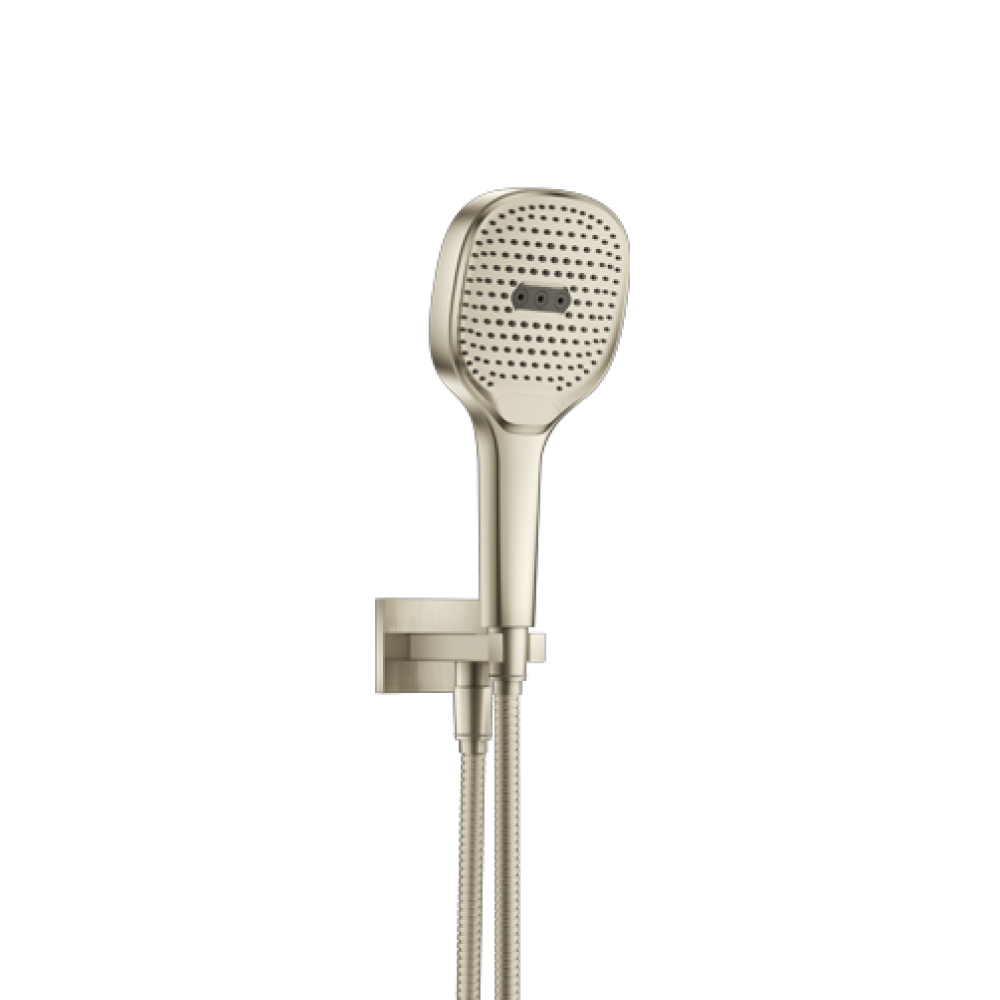 Hand Shower Set with Holder and Elbow Combo | Brushed Nickel PVD