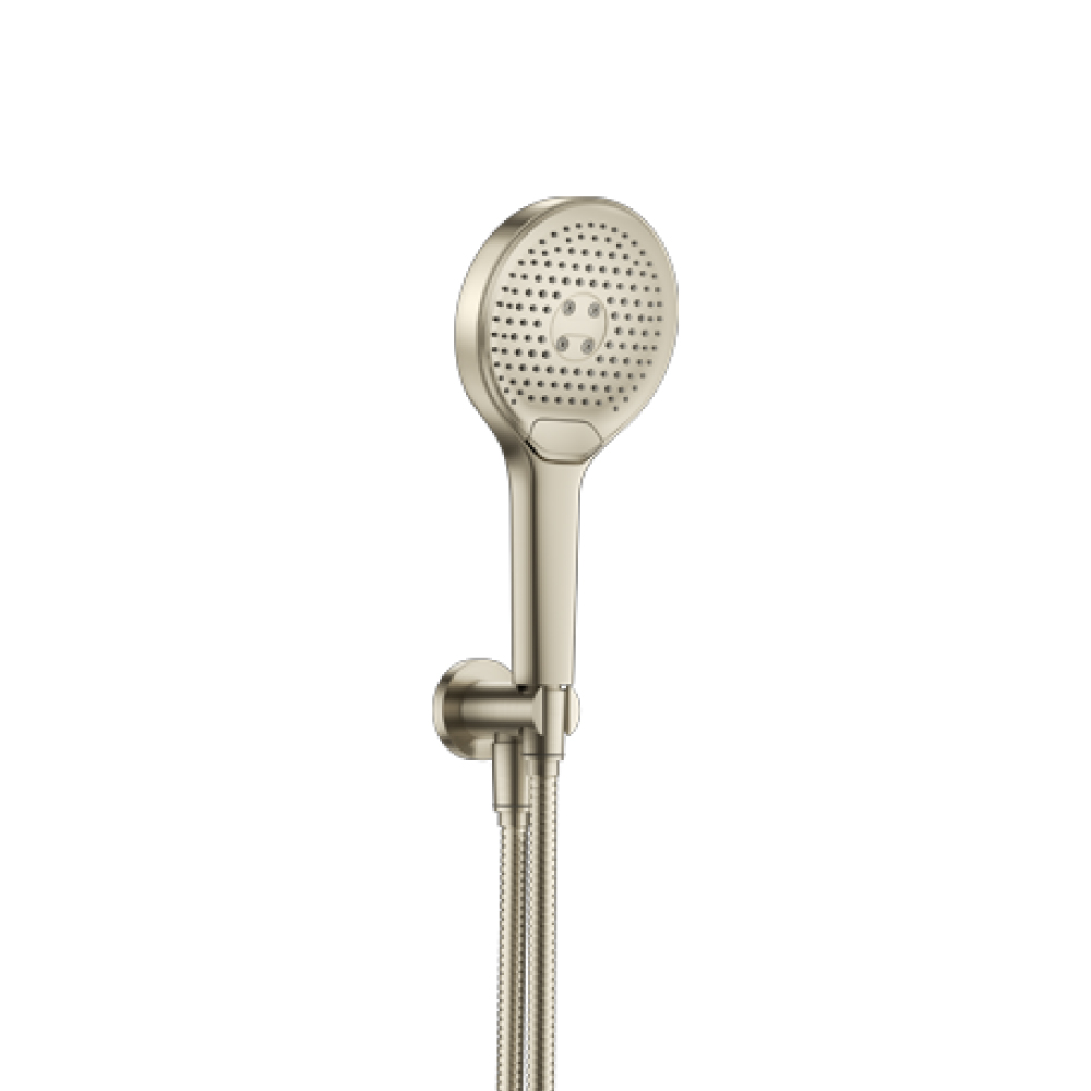 Hand Shower Set with Holder and Elbow Combo | Brushed Nickel PVD