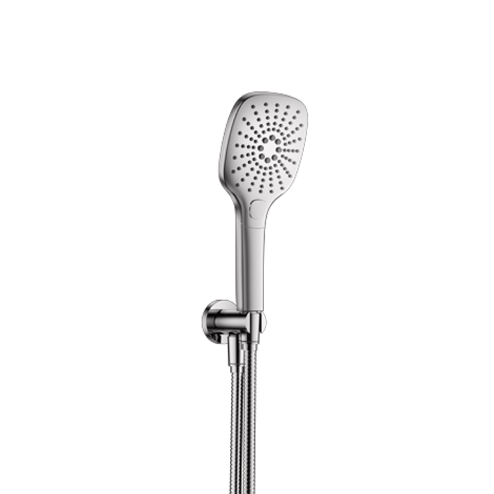 Hand Shower Set with Holder and Elbow Combo | Chrome