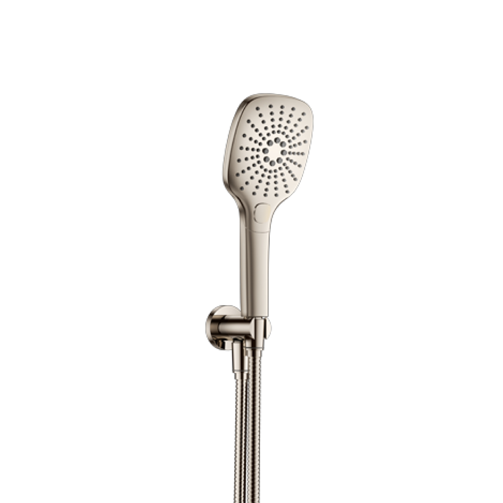 Hand Shower Set with Holder and Elbow Combo | Polished Nickel PVD