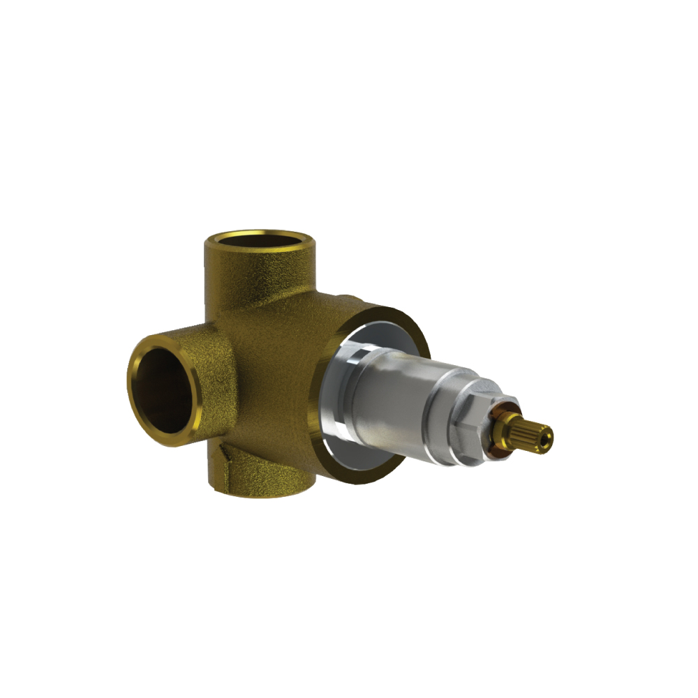 3/4" 3-Way Diverter | Rough Brass