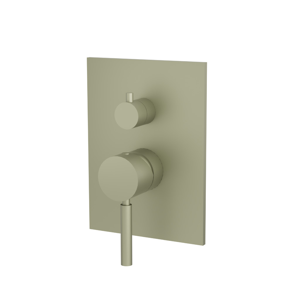 Tub / Shower Trim With Pressure Balance Valve - 2-Output | Army Green