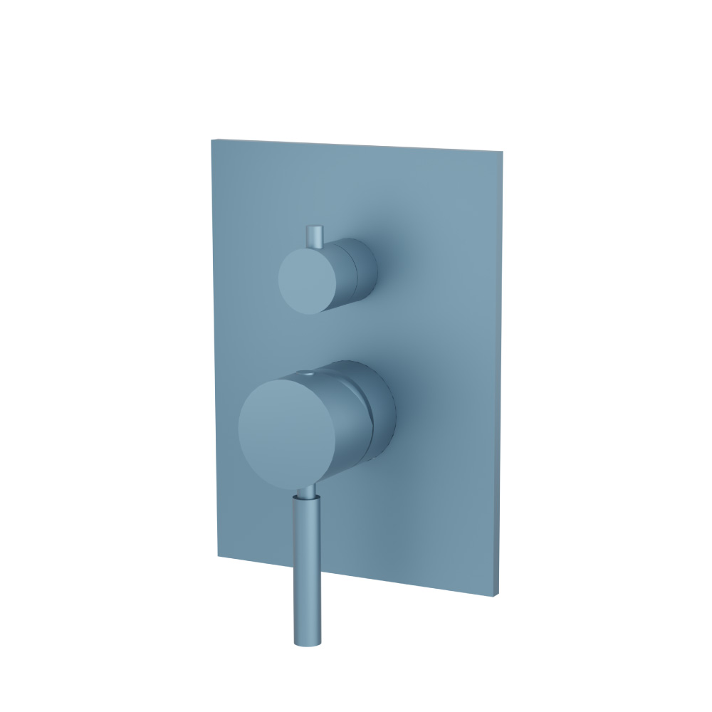 Tub / Shower Trim With Pressure Balance Valve - 2-Output | Blue Platinum