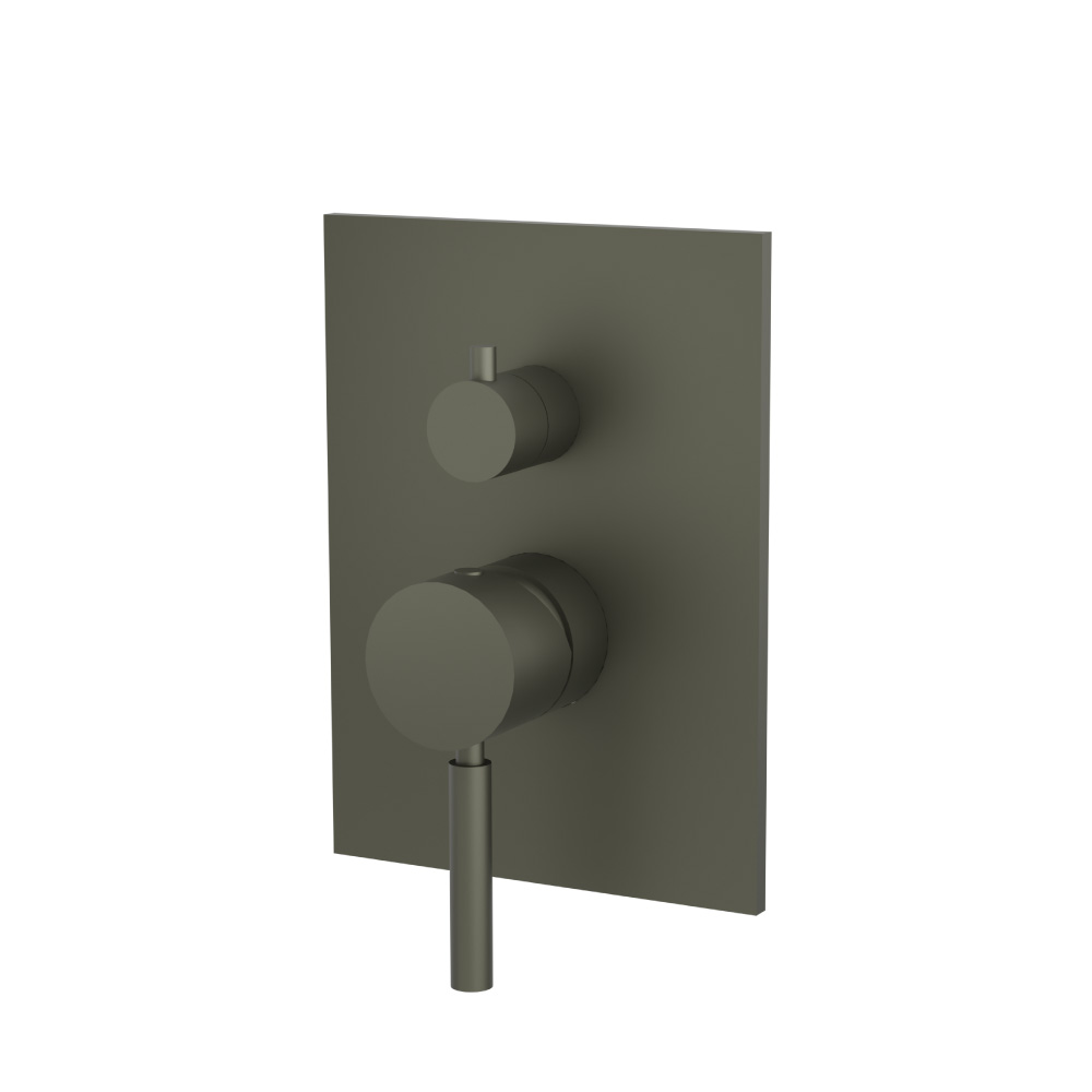 Tub / Shower Trim With Pressure Balance Valve - 2-Output | Dark Green