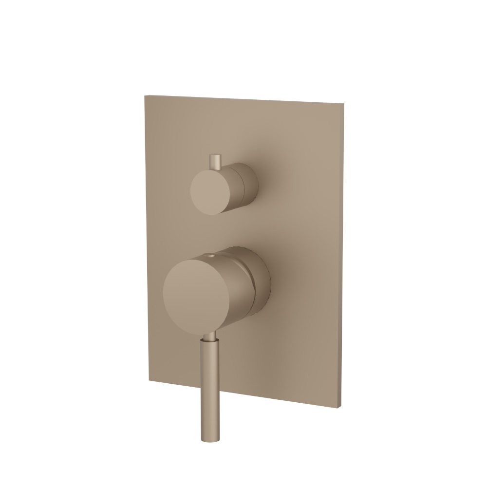 Tub / Shower Trim With Pressure Balance Valve - 2-Output | Dark Tan