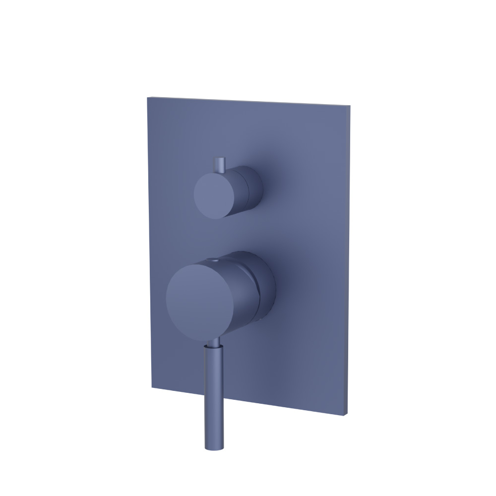 Tub / Shower Trim With Pressure Balance Valve - 2-Output | Navy Blue