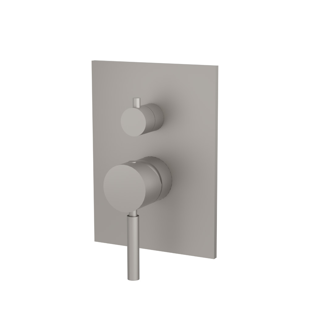 Tub / Shower Trim With Pressure Balance Valve - 2-Output | Steel Grey