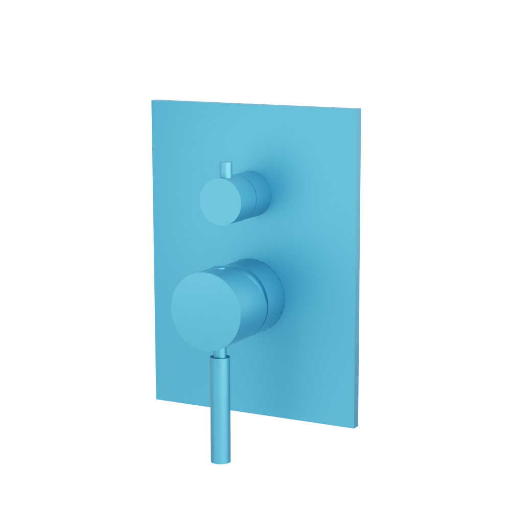 Tub / Shower Trim With Pressure Balance Valve - 2-Output | Sky Blue