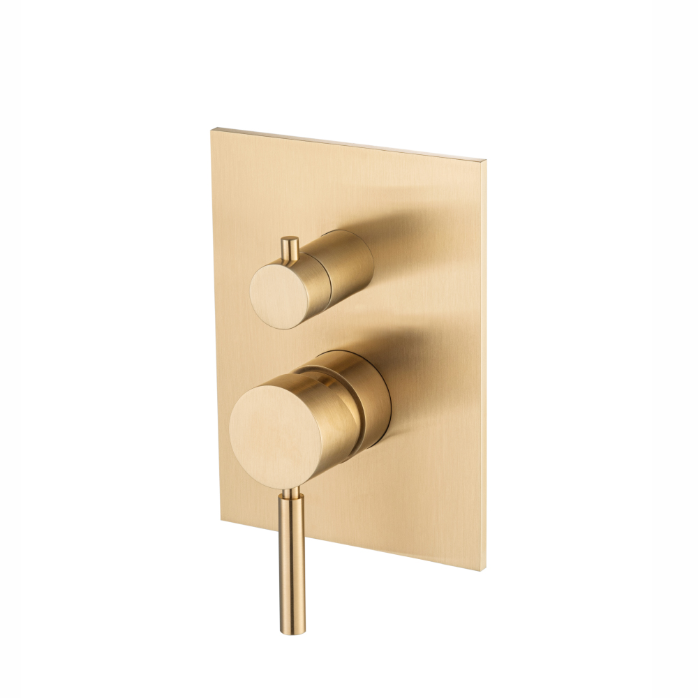 Tub / Shower Trim With Pressure Balance Valve - 2-Output | Brushed Bronze PVD