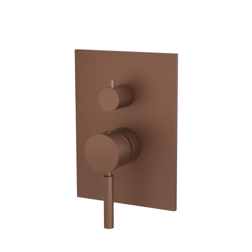 Tub / Shower Trim With Pressure Balance Valve - 2-Output | Vortex Brown