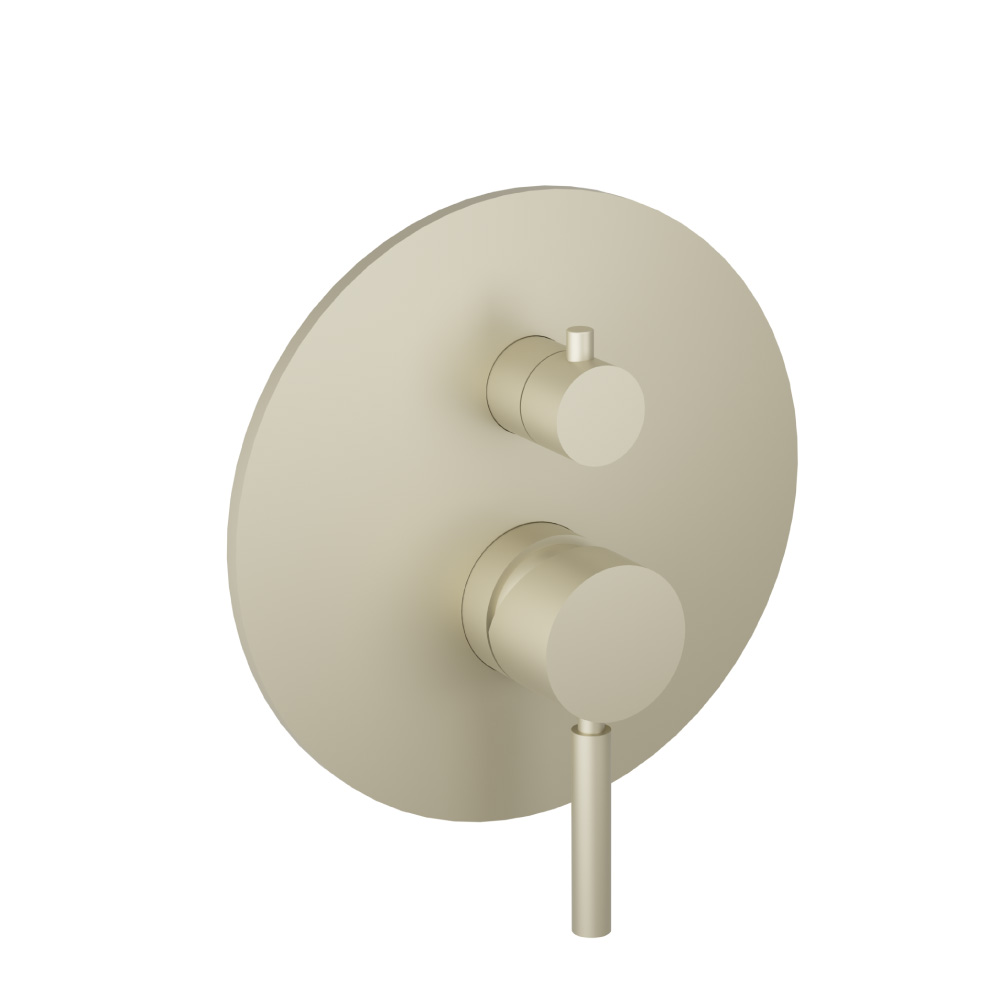 Tub / Shower Trim With Pressure Balance Valve - 2-Output | Light Tan