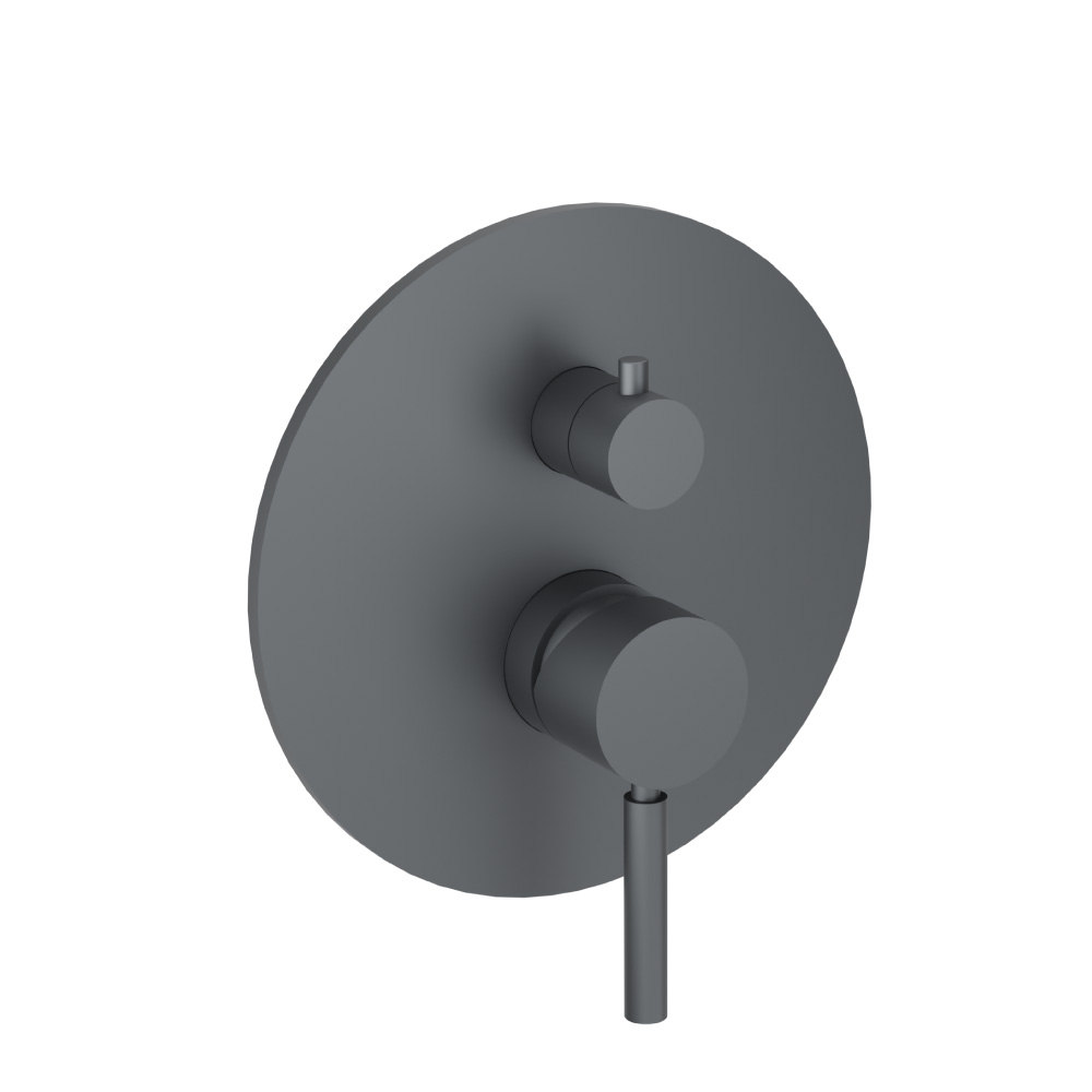 Tub / Shower Trim With Pressure Balance Valve - 2-Output | Rock Grey
