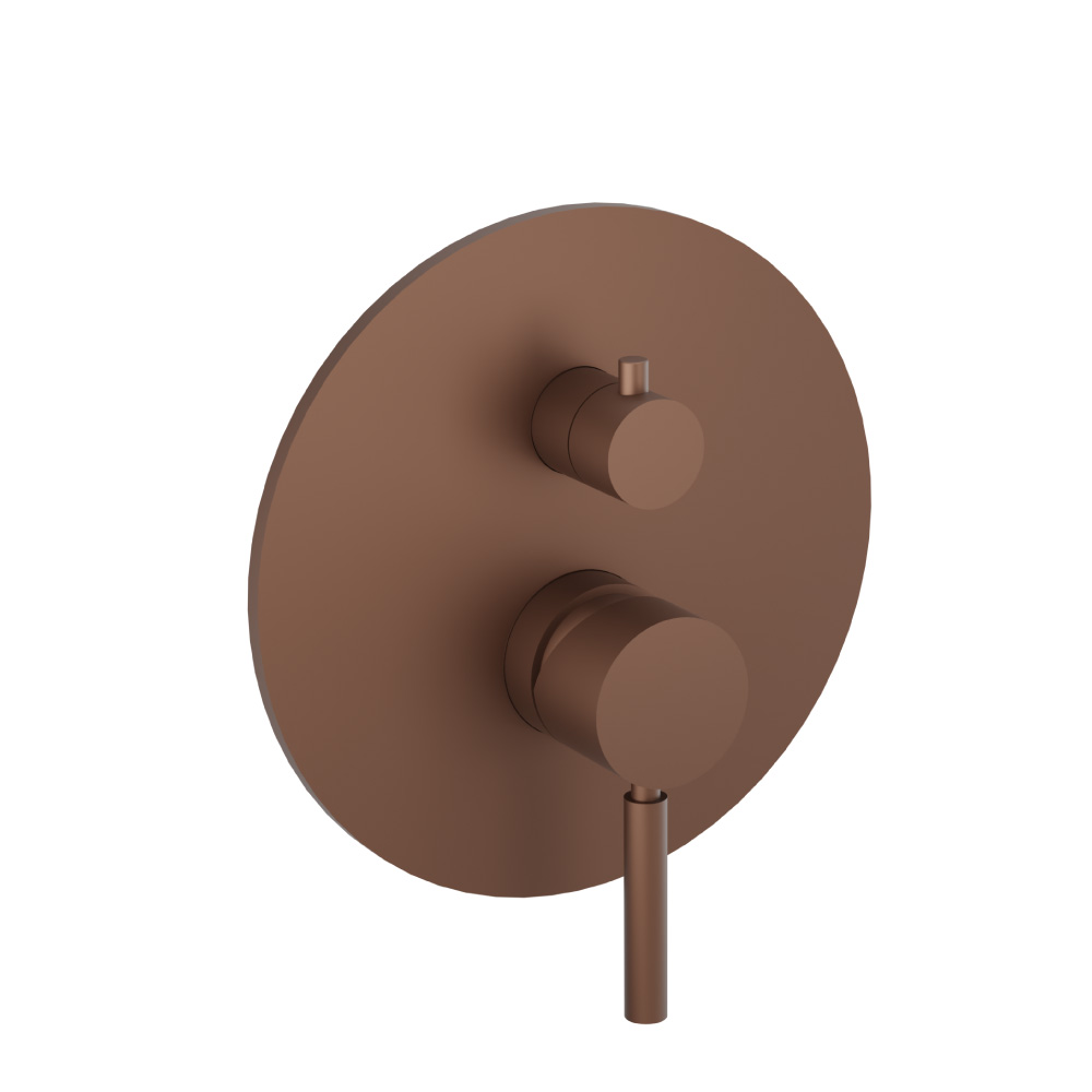 Tub / Shower Trim With Pressure Balance Valve - 2-Output | Vortex Brown