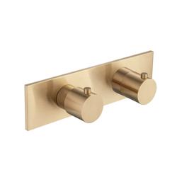 3/4" Horizontal Thermostatic Shower Valve & Trim - 2 Output