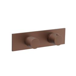 3/4" Horizontal Thermostatic Shower Valve & Trim - 3 Output