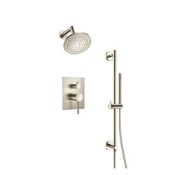 Two Output Shower Set With Shower Head, Hand Held And Slide Bar