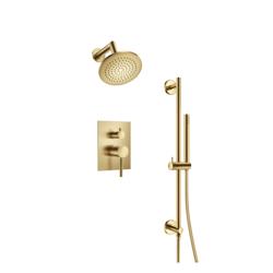 Two Output Shower Set With Shower Head, Hand Held And Slide Bar