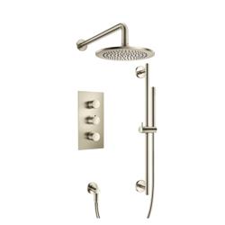 Two Output Shower Set With Shower Head, Hand Held And Slide Bar