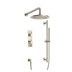 Two Output Shower Set With Shower Head, Hand Held And Slide Bar