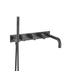 Wall Mount Tub Filler With Hand Shower