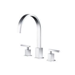 Three Hole 8" Widespread Two Handle Bathroom Faucet