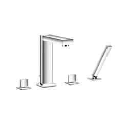 4 Hole Deck Mounted Roman Tub Faucet With Hand Shower