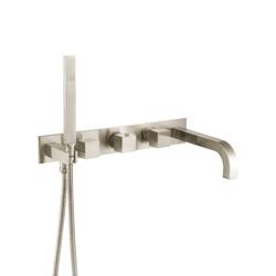 Wall Mount Tub Filler With Hand Shower