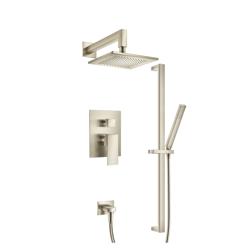 Two Output Shower Set With Shower Head, Hand Held And Slide Bar