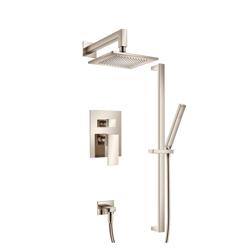 Two Output Shower Set With Shower Head, Hand Held And Slide Bar