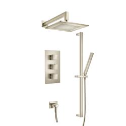 Two Output Shower Set With Shower Head, Hand Held And Slide Bar