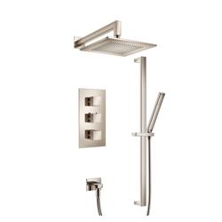 Two Output Shower Set With Shower Head, Hand Held And Slide Bar