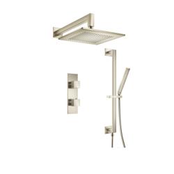 Two Output Shower Set With Shower Head, Hand Held And Slide Bar