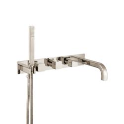 Wall Mount Tub Filler With Hand Shower