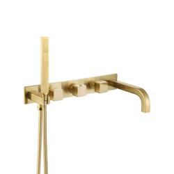 Wall Mount Tub Filler With Hand Shower