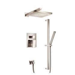 Two Output Shower Set With Shower Head, Hand Held And Slide Bar