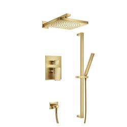 Two Output Shower Set With Shower Head, Hand Held And Slide Bar