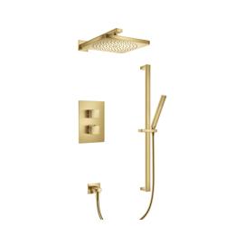 Two Output Shower Set With Shower Head, Hand Held And Slide Bar